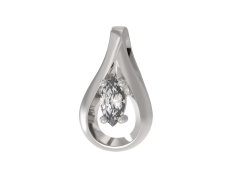 Серебряная подвеска с фианитом