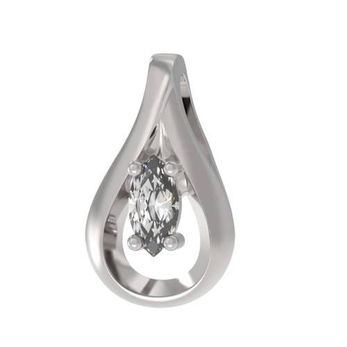 Серебряная подвеска с фианитом