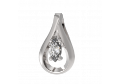 Серебряная подвеска с фианитом