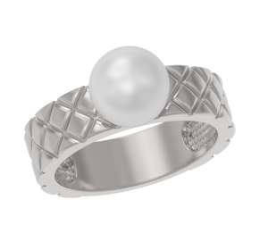 Серебряное кольцо с жемчугом