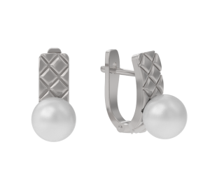 Серебряные cерьги с жемчугом
