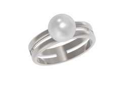 Серебряное кольцо с жемчугом
