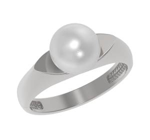 Серебряное кольцо с жемчугом