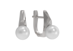 Серебряные cерьги с жемчугом
