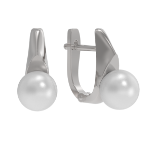 Серебряные cерьги с жемчугом