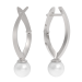 Серебряные cерьги классические с жемчугом