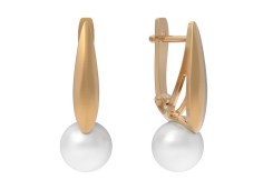 Золотые cерьги с жемчугом