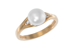 Золотое кольцо с жемчугом