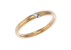 Золотое кольцо с бриллиантом