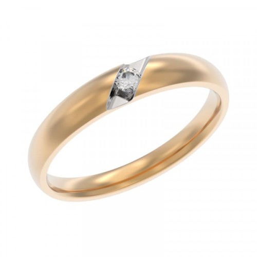 Золотое кольцо с бриллиантом