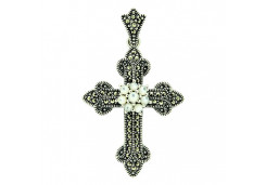 Серебряная подвеска с жемчугом