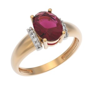 Золотое кольцо с рубином