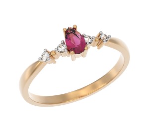 Золотое кольцо с рубином