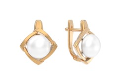 Золотые cерьги с жемчугом