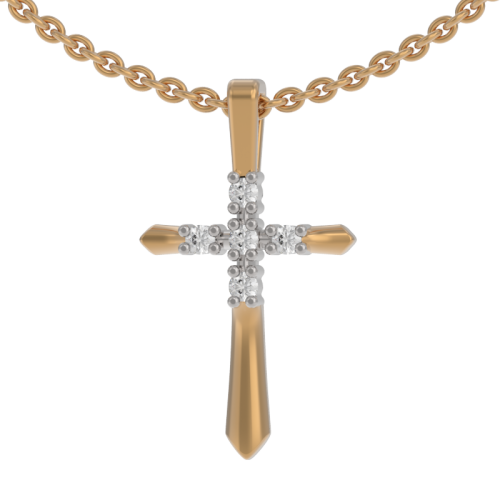 Золотая подвеска с бриллиантом