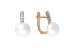 Золотые cерьги с жемчугом