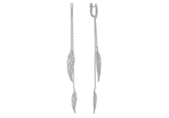 Серебряные cерьги висячие