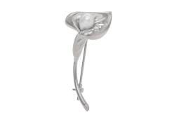 Брошь из серебра с жемчугом