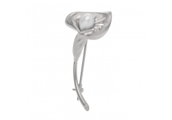 Брошь из серебра с жемчугом