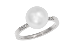Серебряное кольцо с жемчугом