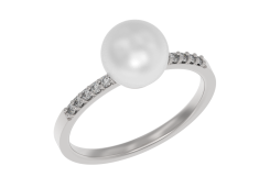 Серебряное кольцо с жемчугом