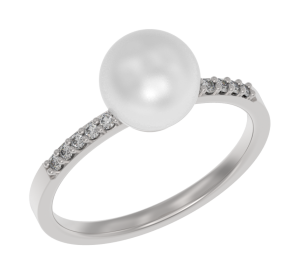 Серебряное кольцо с жемчугом