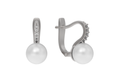 Серебряные cерьги с жемчугом