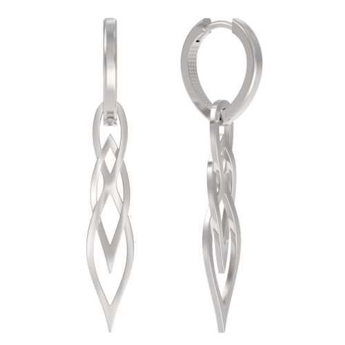 Серебряные cерьги висячие