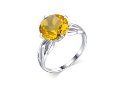 Серебряное кольцо с цитрином