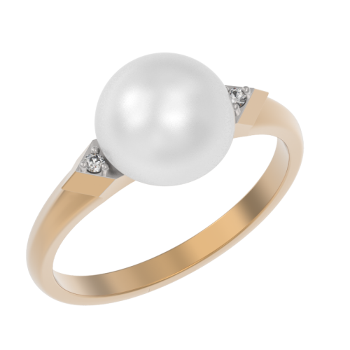 Золотое кольцо с жемчугом