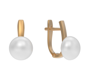 Золотые cерьги с жемчугом