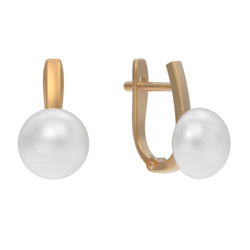 Золотые cерьги с жемчугом