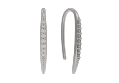 Серебряные cерьги с фианитом