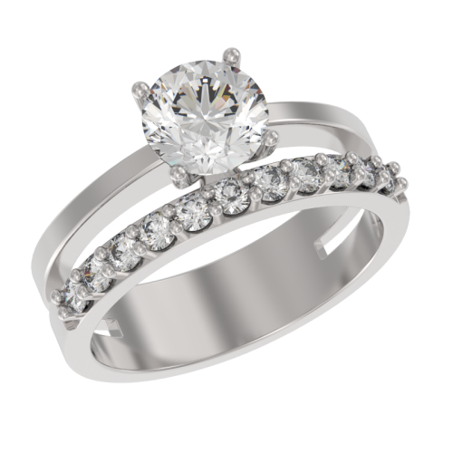 Серебряное кольцо с фианитом