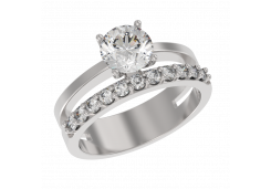 Серебряное кольцо с фианитом