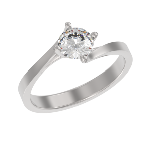 Серебряное кольцо с фианитом