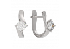 Серебряные cерьги с фианитом
