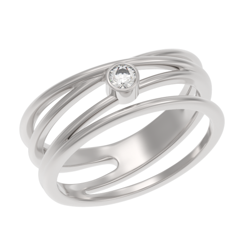 Серебряное кольцо с фианитом