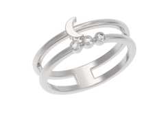 Серебряное кольцо с фианитом