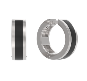 Серебряные cерьги классические с эмалью