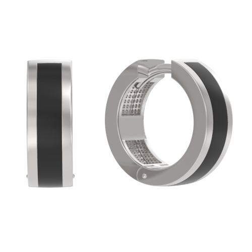 Серебряные cерьги классические с эмалью