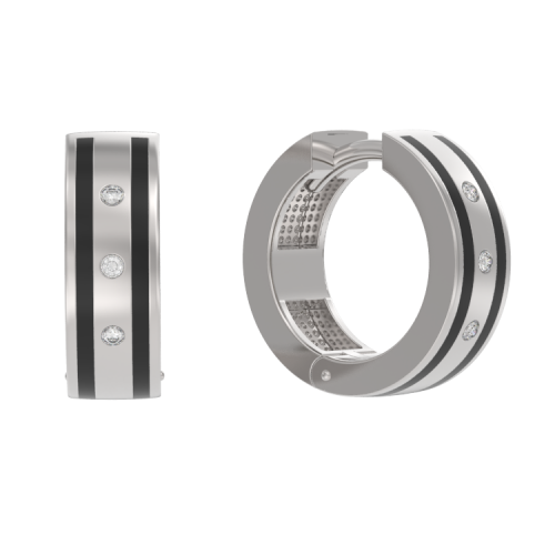 Серебряные cерьги с эмалью