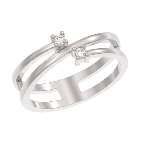 Серебряное кольцо с фианитом