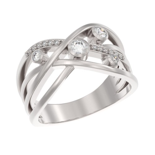 Серебряное кольцо с фианитом