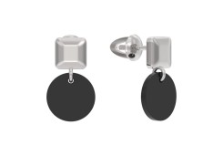 Серебряные cерьги пусеты (гвоздики) с агатом