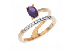 Золотое кольцо с аметистом