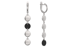 Серебряные cерьги висячие с агатом