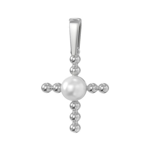 Серебряная подвеска с жемчугом