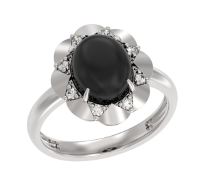 Серебряное кольцо с агатом