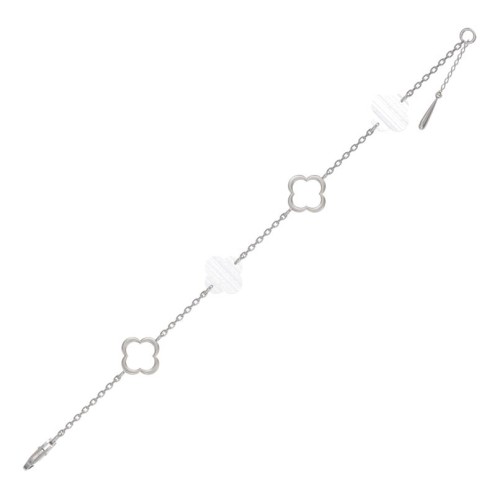 Серебряный браслет с перламутром